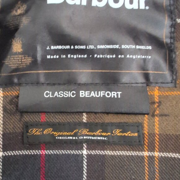 Barbour Beaufort Waxed Cotton Jacket Khaki Olive C40 (M) - Picture 7 of 15